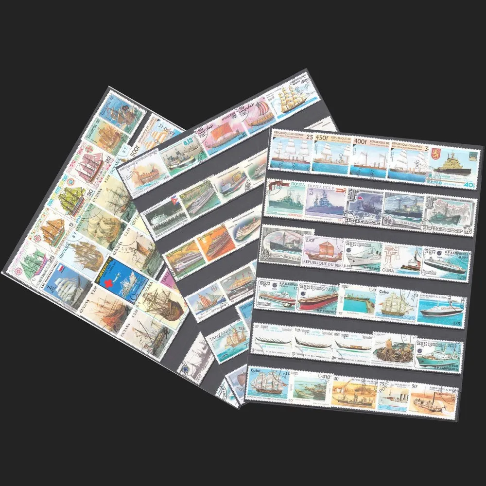 Collectible Vintage Postage Stamps - 100 طوابع خاصة للسفن والمراكب الشراعية