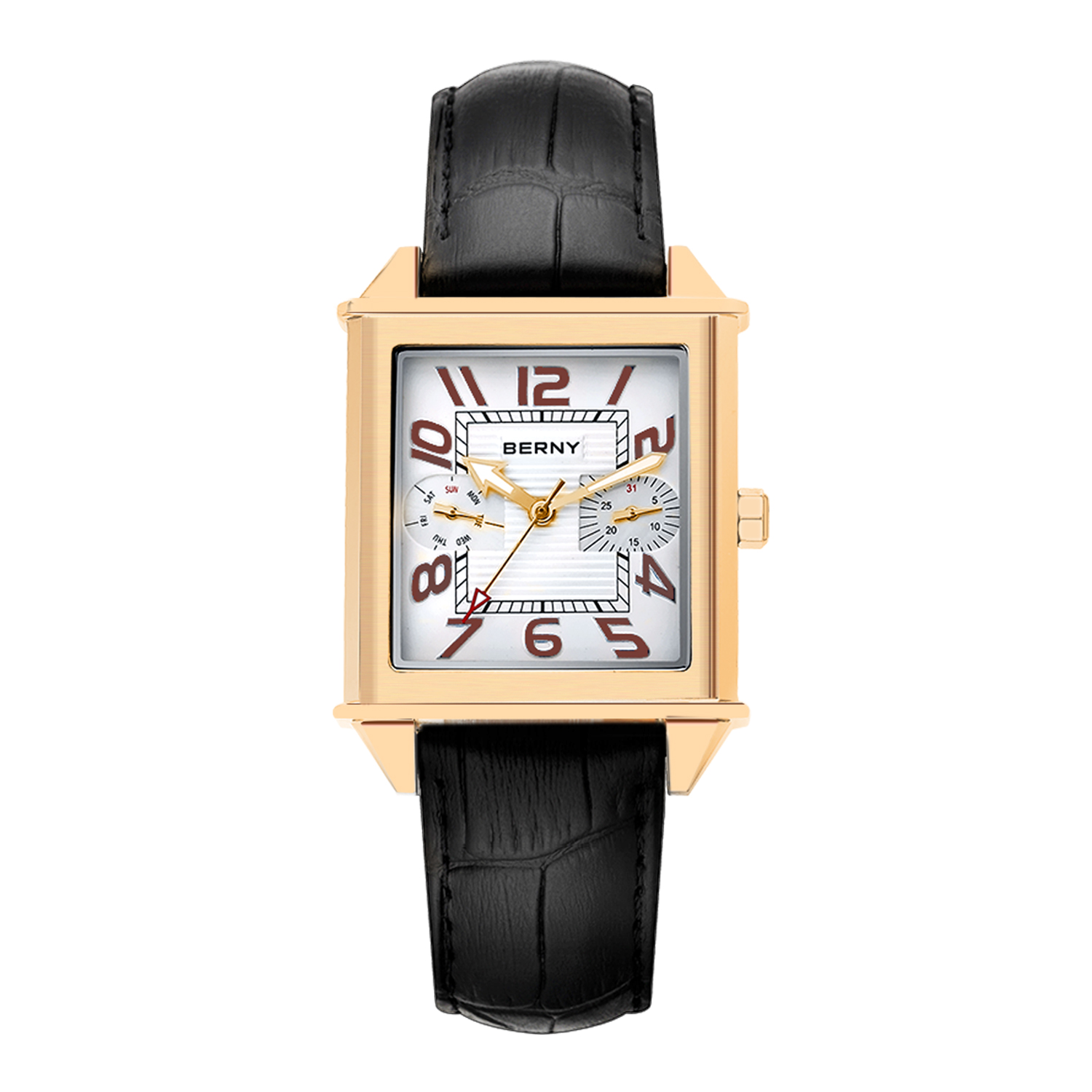 Vintage Watch Collecting - ساعة يد كوارتز BERNY 6P25 للرجال،