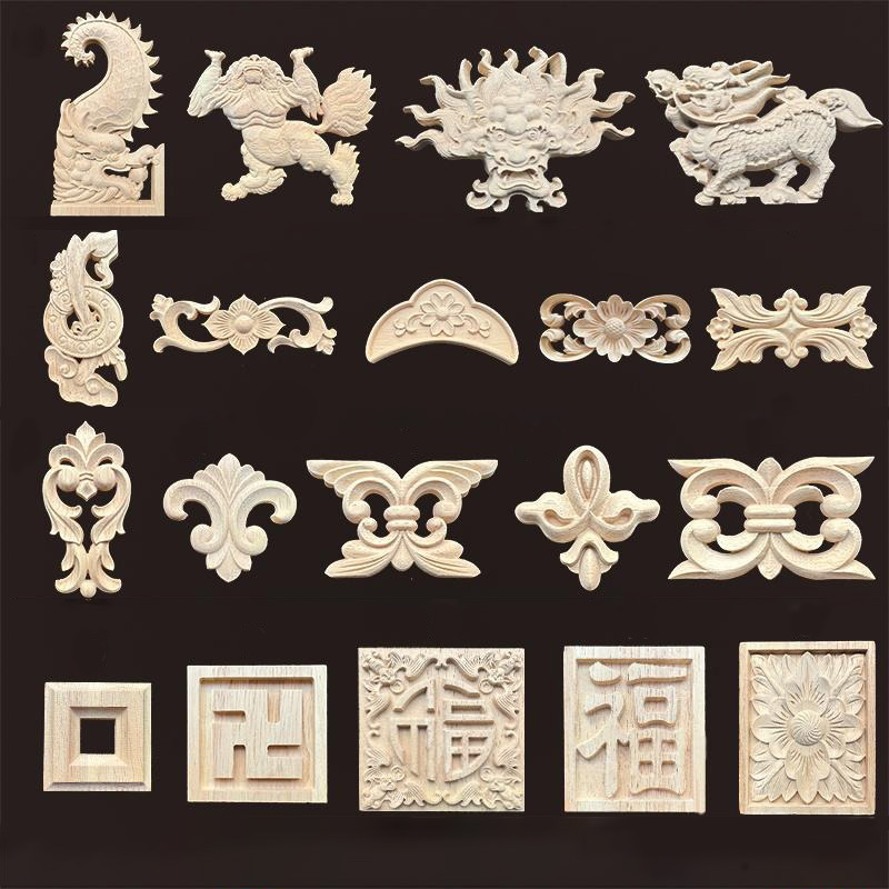 Vintage Collectible Toys - خمر الخشب زين مع التنين والأسد