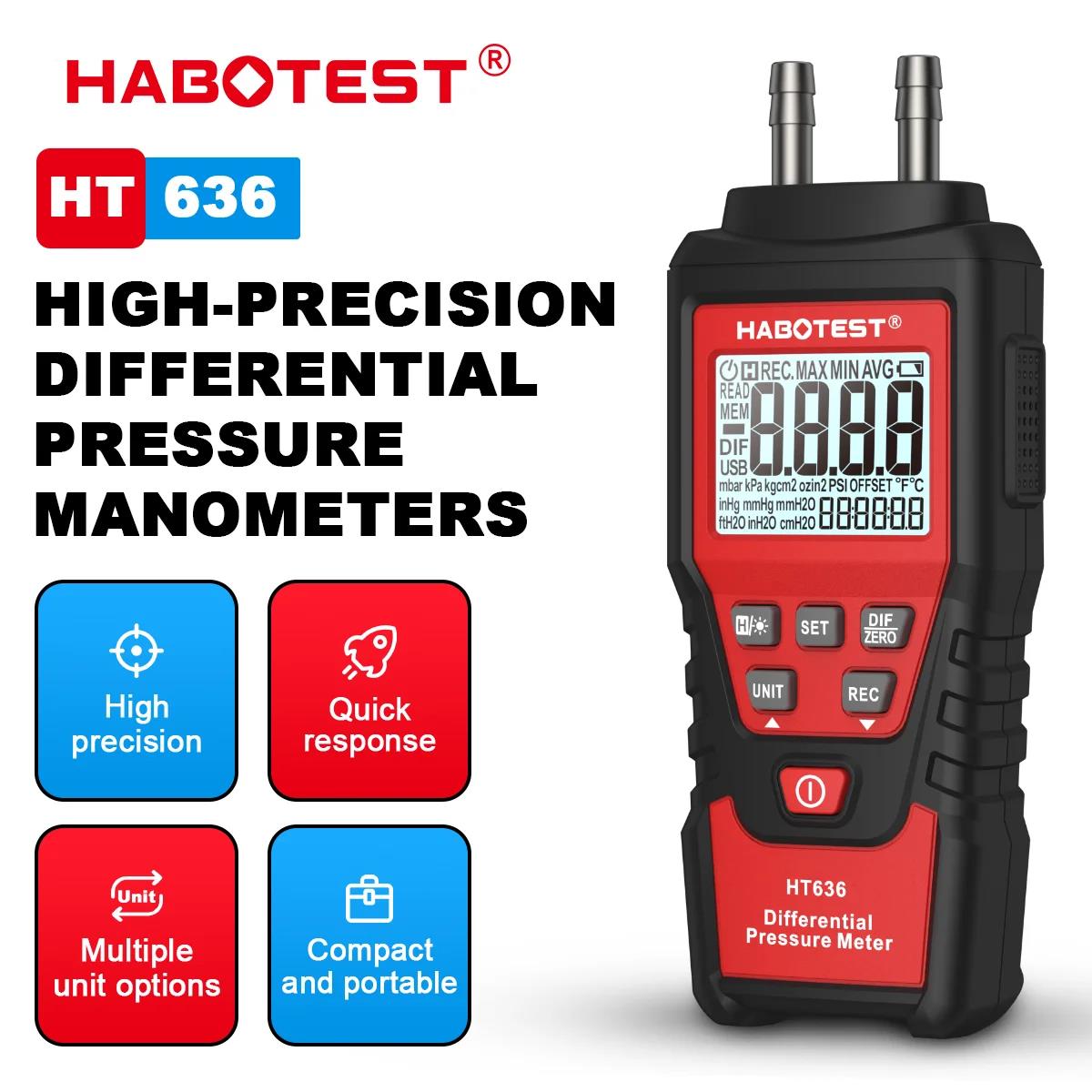 Analog Meter Gauge - HABOTEST HT636 مقياس الضغط الرقمي مقياس