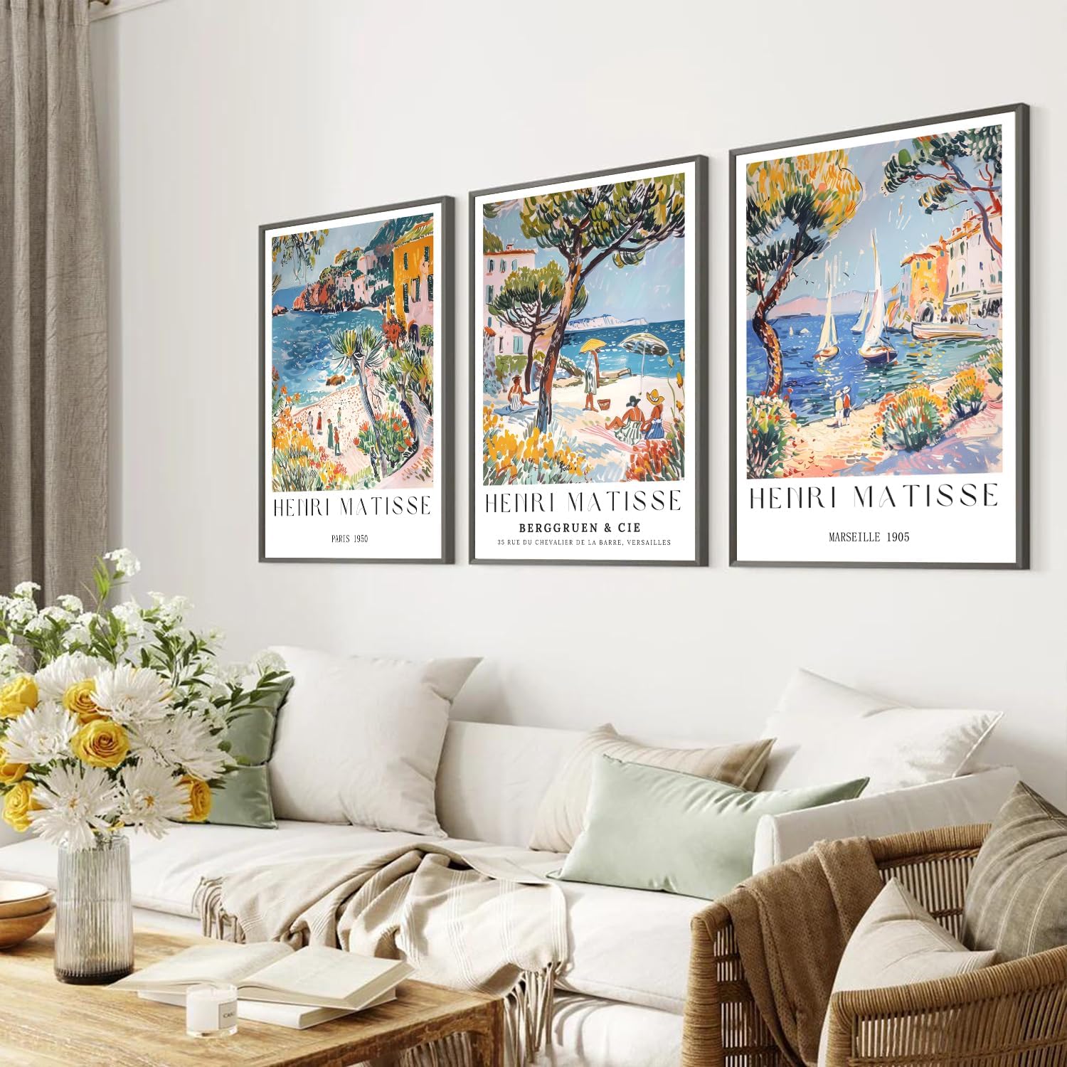 Vintage Collectible Posters - مجموعة من 3 قطع فنية جدارية