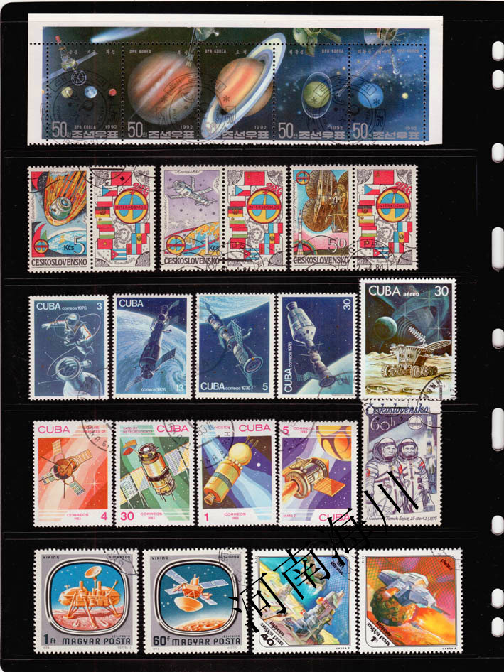 100 طابع بريدي مختلف من الفضاء - مراجعة Collectible Vintage Postage Stamps وسعره