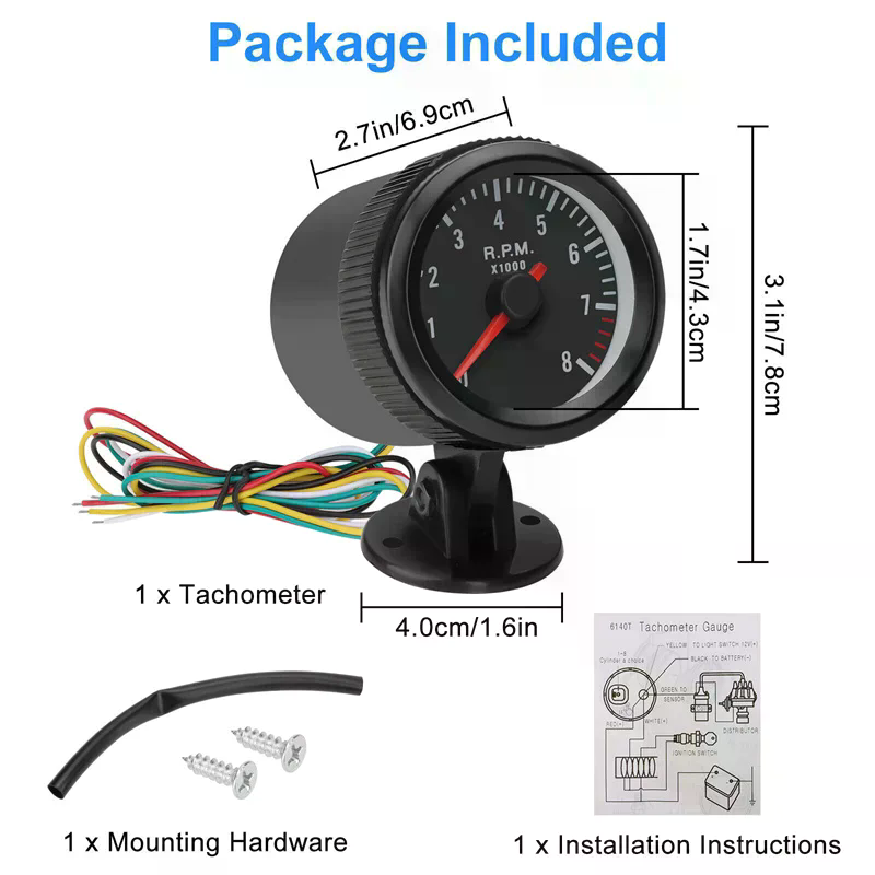 عداد سرعة دوران المحرك للسيارة - مراجعة Analog Meter Gauge وسعره