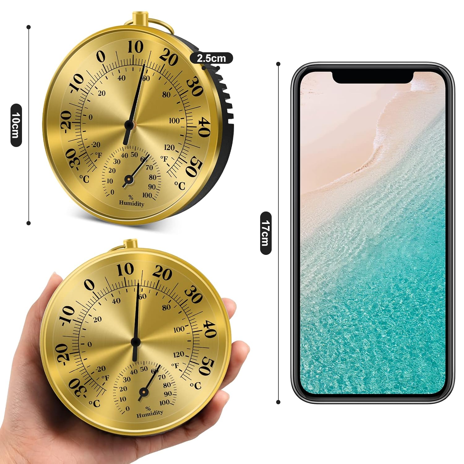 10 سنتيمتر الجدار ميزان الحرار - مراجعة Analog Meter Gauge وسعره