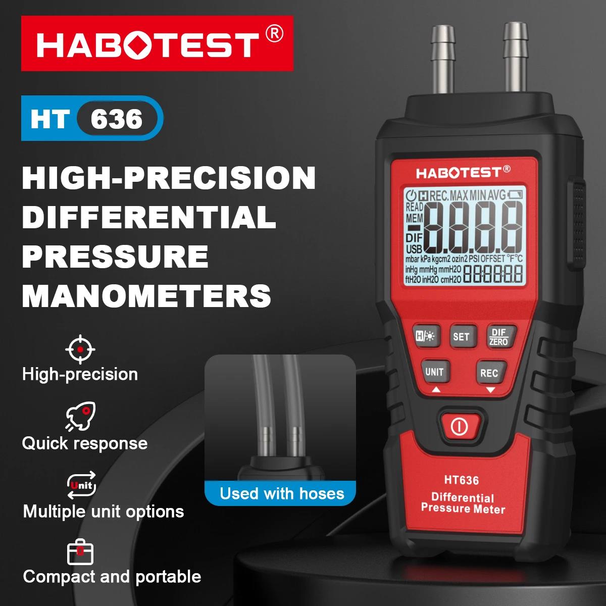 HABOTEST HT636 مقياس الضغط الر - مراجعة Analog Meter Gauge وسعره
