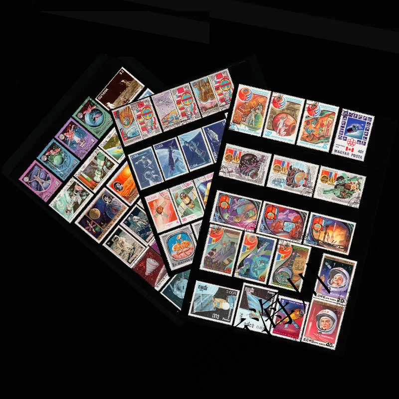 100 طوابع مختلفة للمساحة الخار - مراجعة Collectible Vintage Postage Stamps وسعره