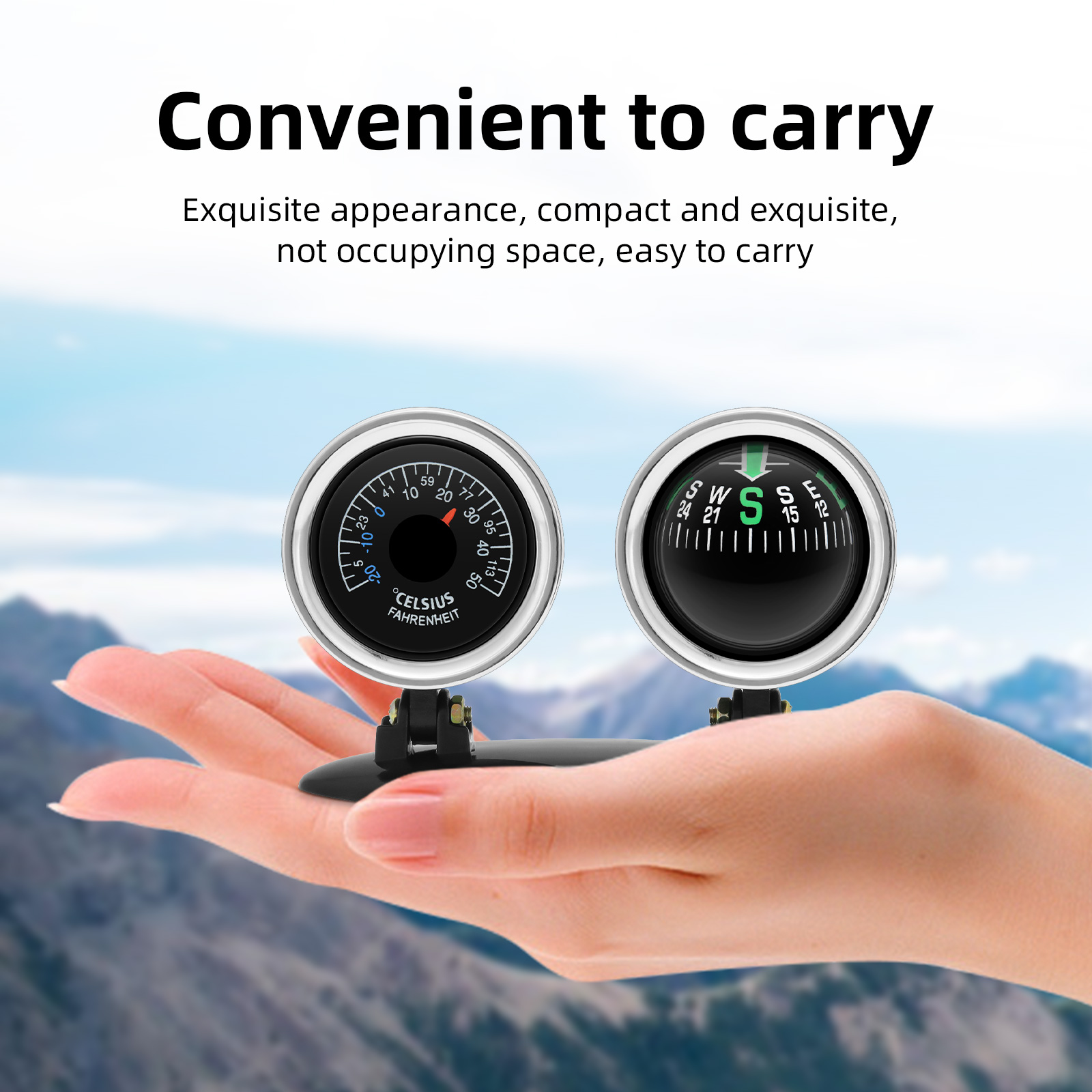 زينة للسيارة: بوصلة ومقياس حرا - مراجعة Analog Meter Gauge وسعره