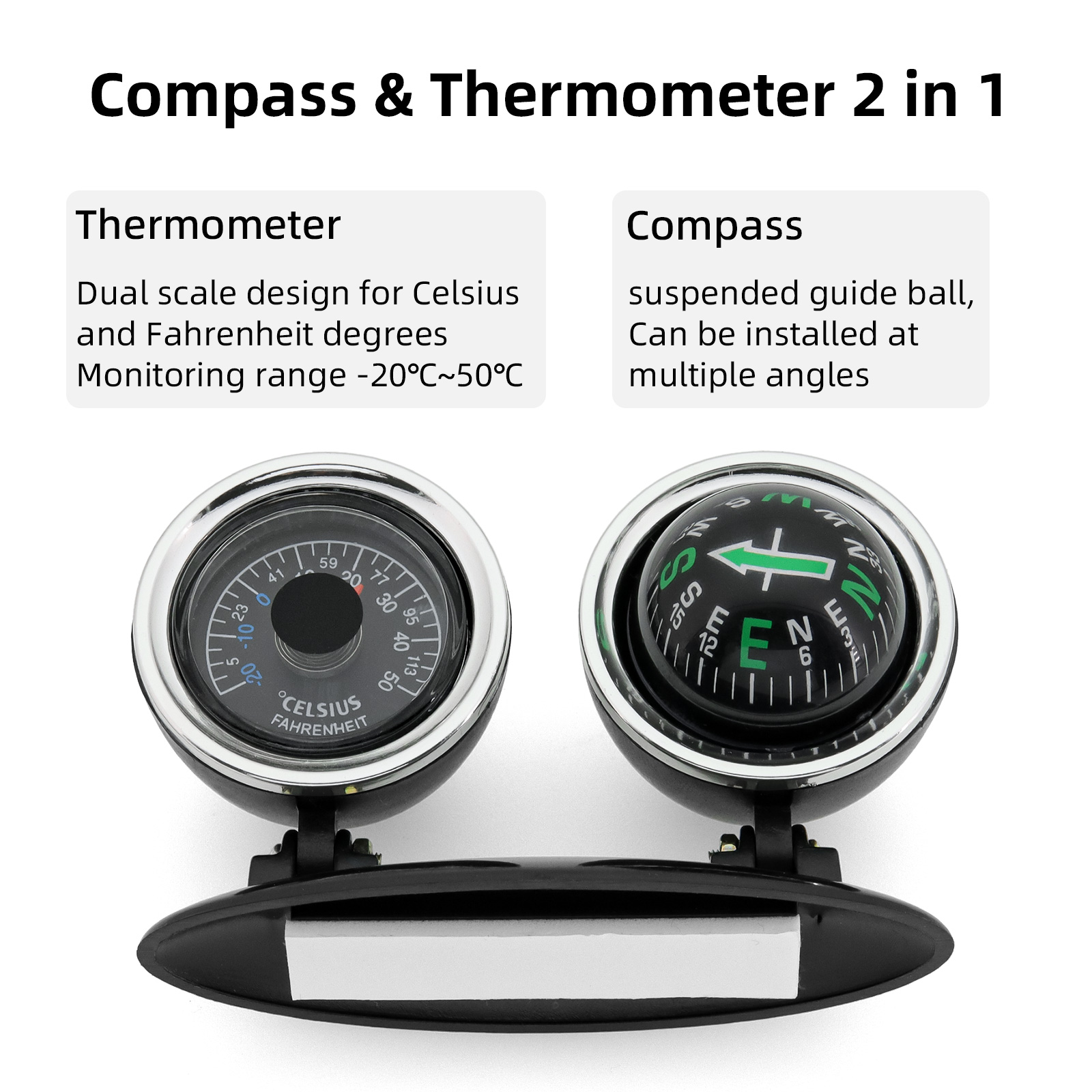 زينة للسيارة: بوصلة ومقياس حرا - مراجعة Analog Meter Gauge وسعره