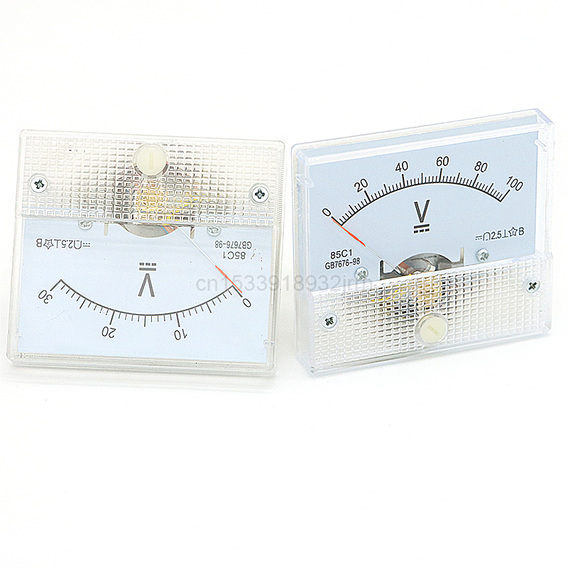 1 قطعة 85C1-V تيار مستمر لوحة  - مراجعة Analog Meter Gauge وسعره